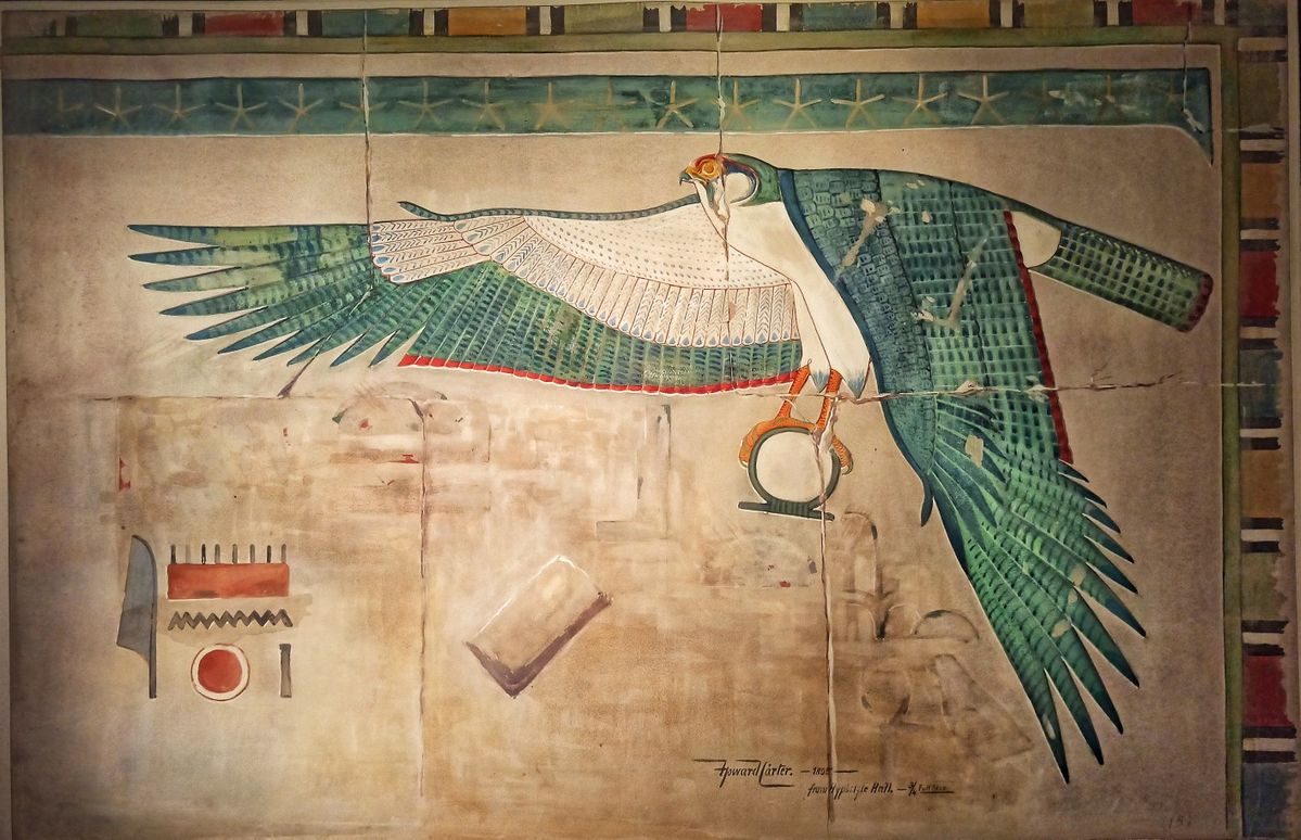 Scenes in the temple of Hatshepsut at Deir el-Bahari, Luxor, BY Howard Carter
