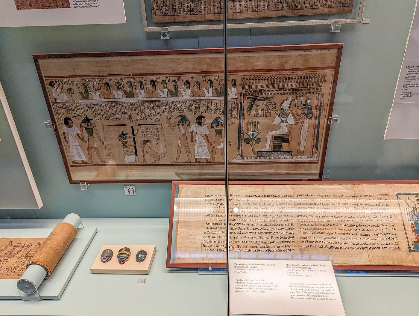 PXL 20231219 110740689 British Museum Egyptian Artefacts 31ancient Egyptian Book of the Dead papyrus